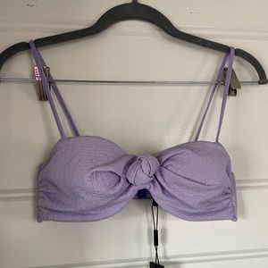 Triangl Purple front knot Theo top